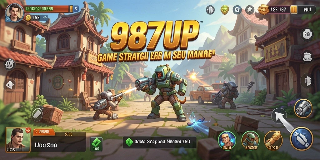 Tampilan gameplay strategis yang intens dan mendebarkan di 987UP.
