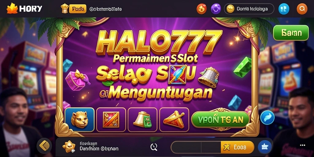 Tampilan menarik dari gameplay HALO777 game slot.