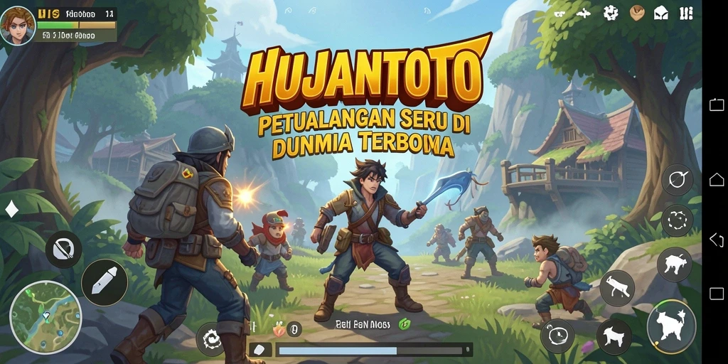 Tampilan gameplay seru di dunia terbuka HUJANTOTO.