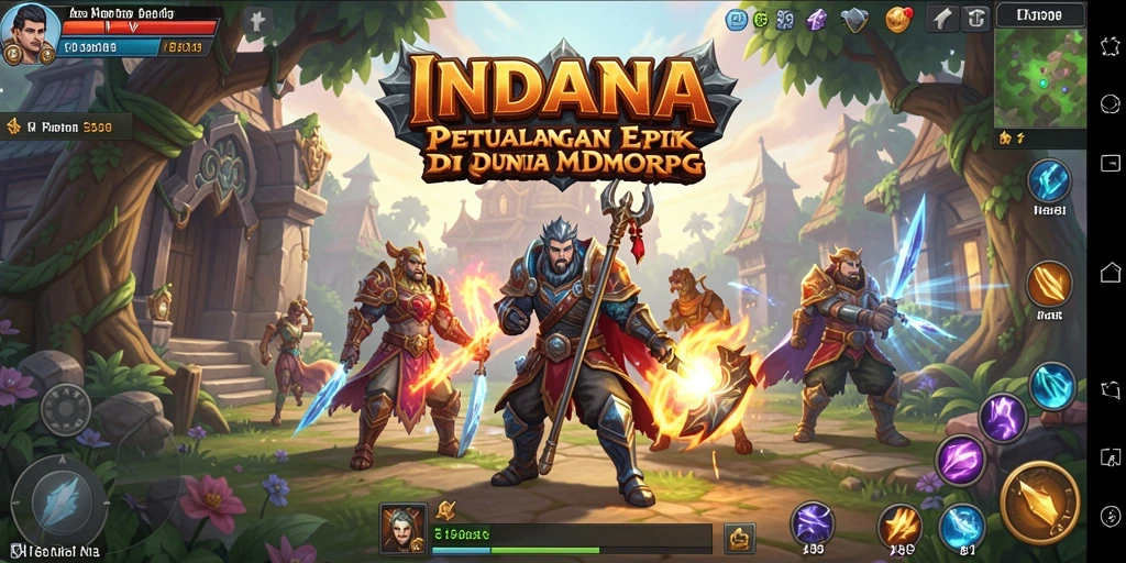 Screenshot gameplay INDAAA menampilkan karakter dalam aksi pertempuran yang seru.