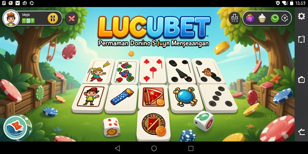 Screenshot gameplay LUCUBET yang menampilkan aksi domino yang seru.