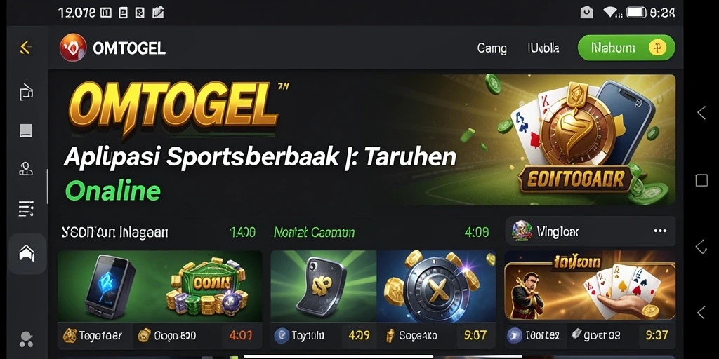 Tampilan antarmuka OMTOGEL yang sederhana dan menarik untuk pengalaman taruhan.