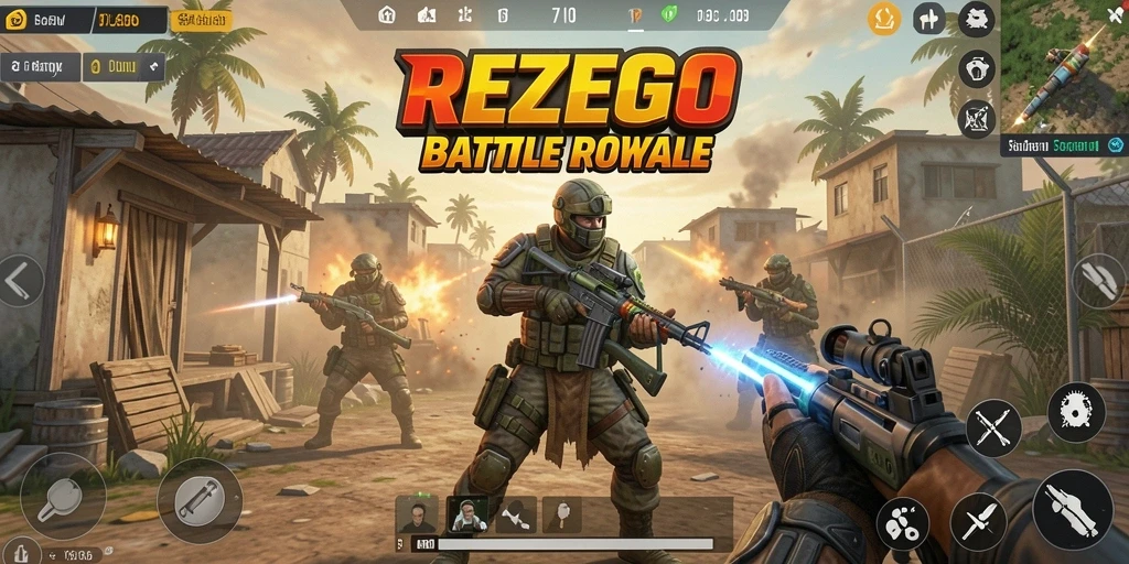 Tampilan gameplay seru di REZEGO, penuh aksi dan strategi.