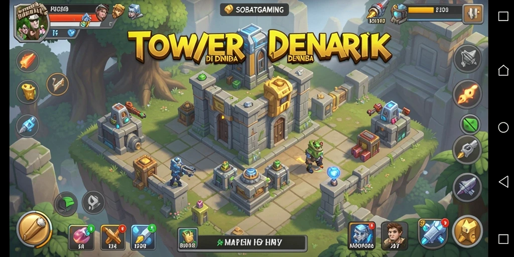 Tampilan menarik dari gameplay Tower Defense yang menegangkan.