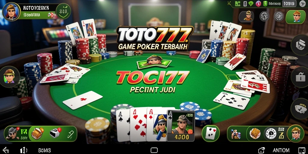 Tampilan utama TOTO777 menampilkan gameplay poker yang mengasyikkan.